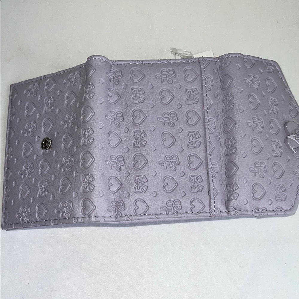 Betsey Johnson Lavender Wallet with Heart and Bows Design - Picture 7 of 7